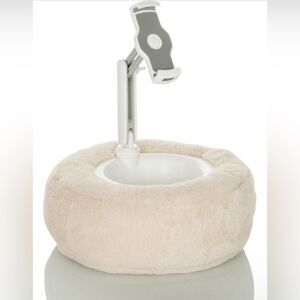 Vibe White Kindle/Phone/Snack Holder with Plush Base